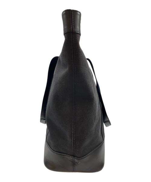 BALENCIAGA（バレンシアガ）BALENCIAGA (バレンシアガ) レザー×キャンバス ネイビートート スレ・ヨゴレ・色褪せ有りの古着・服飾アイテム
