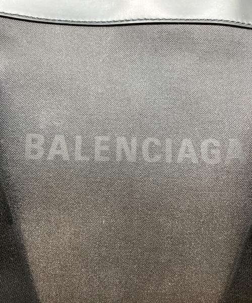 BALENCIAGA（バレンシアガ）BALENCIAGA (バレンシアガ) レザー×キャンバス ネイビートート スレ・ヨゴレ・色褪せ有りの古着・服飾アイテム