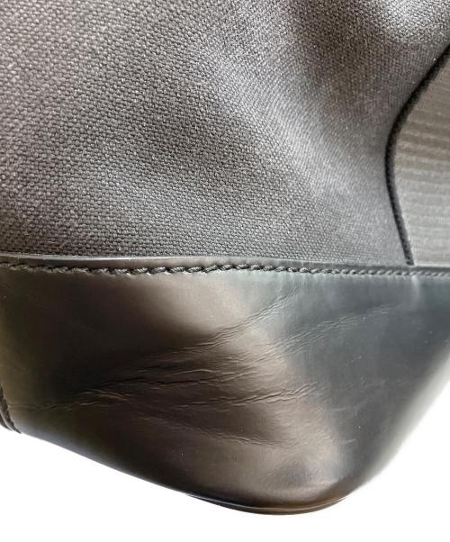 BALENCIAGA（バレンシアガ）BALENCIAGA (バレンシアガ) レザー×キャンバス ネイビートート スレ・ヨゴレ・色褪せ有りの古着・服飾アイテム
