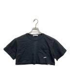 ALEXANDER WANGアレキサンダー・ワン）の古着「ハイツイストクロップドTシャツ」｜ブラック