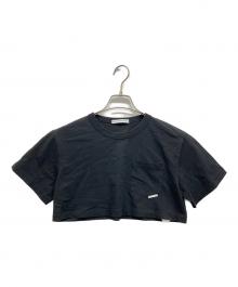 ALEXANDER WANG（アレキサンダー・ワン）の古着「ハイツイストクロップドTシャツ」｜ブラック