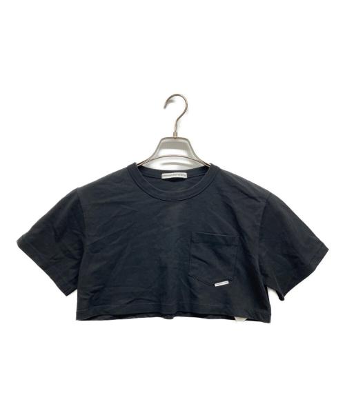 ALEXANDER WANG（アレキサンダー・ワン）ALEXANDER WANG (アレキサンダー・ワン) ハイツイストクロップドTシャツ ブラック サイズ:XSの古着・服飾アイテム
