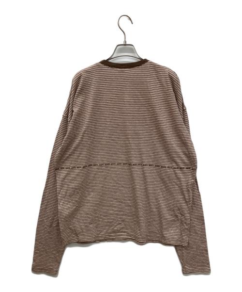 SEA（シー）SEA (シー) SKATER L/S TEE　ボーダーロングスリーブカットソー　Tシャツ ブラウン サイズ:2の古着・服飾アイテム