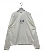 SEAシー）の古着「SEAVALLY MOUNTAIN CLUB GRAPHIC L/S TEE (SKI)　ロングスリーブカットソー　Tシャツ」｜ホワイト
