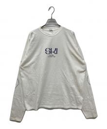 SEA（シー）の古着「SEAVALLY MOUNTAIN CLUB GRAPHIC L/S TEE (SKI)　ロングスリーブカットソー　Tシャツ」｜ホワイト