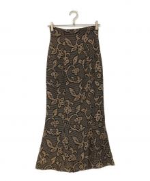 TODAYFUL（トゥデイフル）の古着「Jacquard Leaf Pencilskirt」｜ブラウン