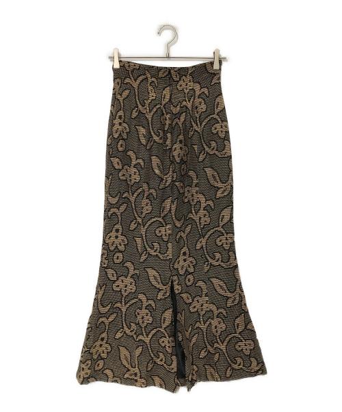 TODAYFUL（トゥデイフル）TODAYFUL (トゥデイフル) Jacquard Leaf Pencilskirt ブラウン サイズ:38の古着・服飾アイテム