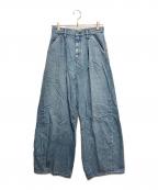 UNGRIDアングリッド）の古着「ウエストタックカーブデニム」｜インディゴ