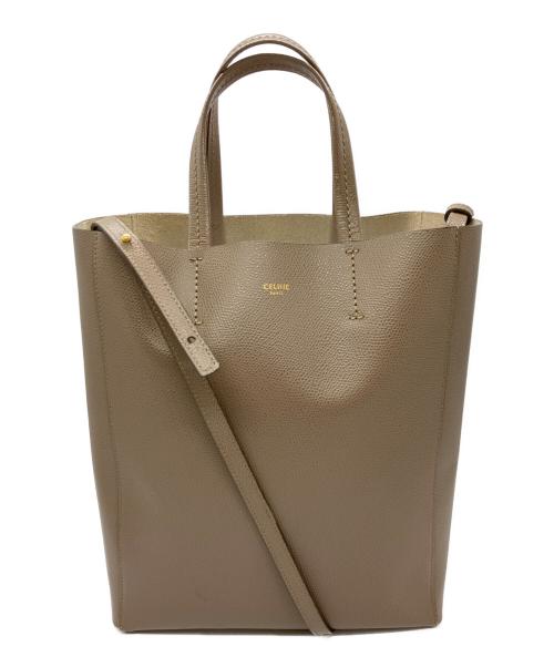CELINE（セリーヌ）CELINE (セリーヌ) バーティカルカバ スモール 2WAYショルダーバッグ グレーの古着・服飾アイテム