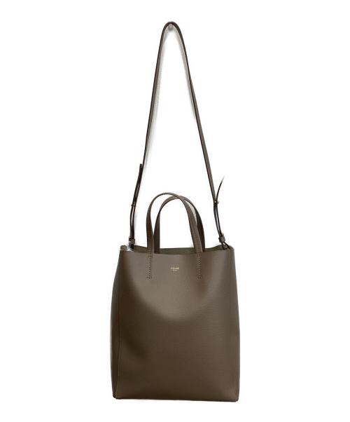 CELINE（セリーヌ）CELINE (セリーヌ) バーティカルカバ スモール 2WAYショルダーバッグ グレーの古着・服飾アイテム