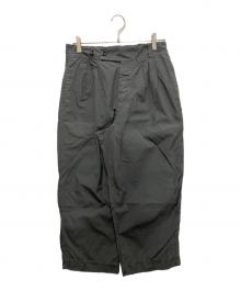 MHL（マーガレットハウエル）の古着「FINE COMPACT COTTON POPLINタックパンツ（ファイン コンパクト コットン ポップリン タックパンツ）」｜グレー