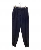 icBアイシービー）の古着「FluidBackSatin ジョグパンツ」｜ネイビー