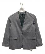 Spick and Spanスピック＆スパン）の古着「ダブルクロスVカラージャケット」｜グレー