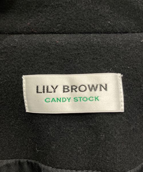 L.B CANDY STOCK（エルビーキャンディストック）L.B CANDY STOCK (エルビーキャンディストック) ビジューダブルショートコート ブラック サイズ:FREEの古着・服飾アイテム