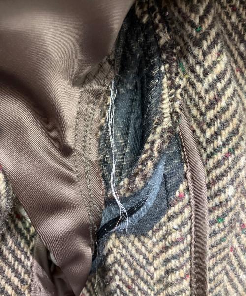 POLO RALPH LAUREN（ポロ・ラルフローレン）POLO RALPH LAUREN (ポロ・ラルフローレン) ヘリンボーンウールロングコート ブラウン サイズ:SIZE ０の古着・服飾アイテム