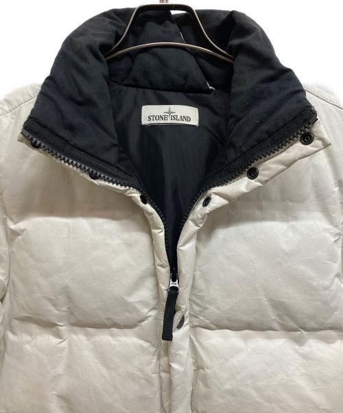 STONE ISLAND（ストーンアイランド）STONE ISLAND (ストーンアイランド) Featherweight Leather Down Jacket ホワイト サイズ:不明の古着・服飾アイテム