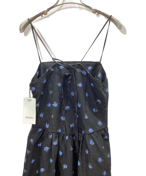 Snidel（スナイデル）Snidel (スナイデル) ジャガードキャミワンピース ネイビー 未使用品の古着・服飾アイテム