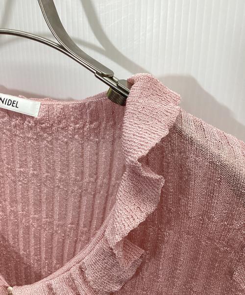 Snidel（スナイデル）Snidel (スナイデル) シアーフリルカーディガン ピンク サイズ:free 未使用品の古着・服飾アイテム
