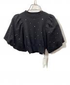 Snidelスナイデル）の古着「ホットフィットクロップドニットプルオーバー」｜ブラック