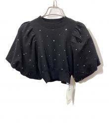 Snidel（スナイデル）の古着「ホットフィットクロップドニットプルオーバー」｜ブラック