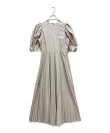 CELFORD（セルフォード）の古着「エンブロイダリーワンピース」｜ベージュ