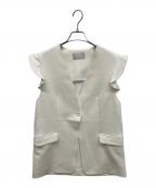 CELFORDセルフォード）の古着「フリルスリーブジレ」｜ホワイト