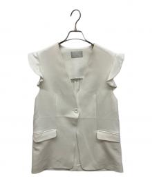 CELFORD（セルフォード）の古着「フリルスリーブジレ」｜ホワイト