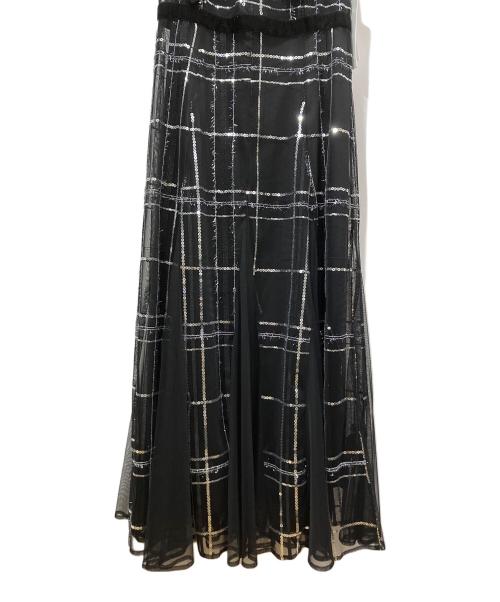 FRAY ID（フレイ アイディー）FRAY ID (フレイ アイディー) シークインチェックドレス ブラック サイズ:Sの古着・服飾アイテム