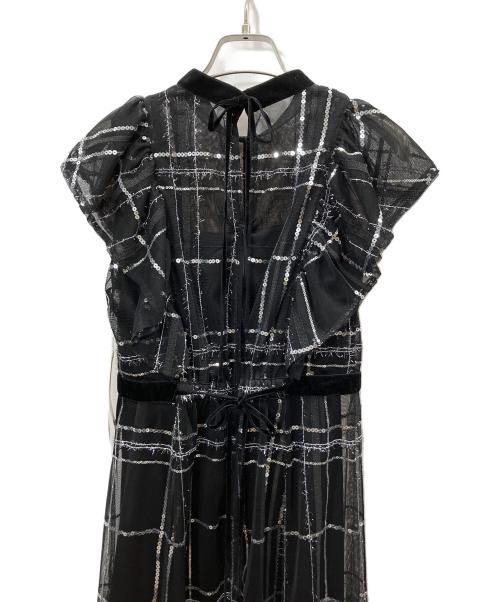 FRAY ID（フレイ アイディー）FRAY ID (フレイ アイディー) シークインチェックドレス ブラック サイズ:Sの古着・服飾アイテム