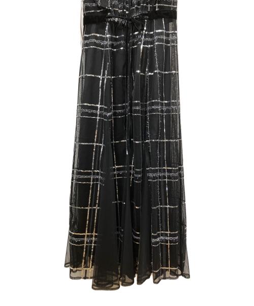 FRAY ID（フレイ アイディー）FRAY ID (フレイ アイディー) シークインチェックドレス ブラック サイズ:Sの古着・服飾アイテム