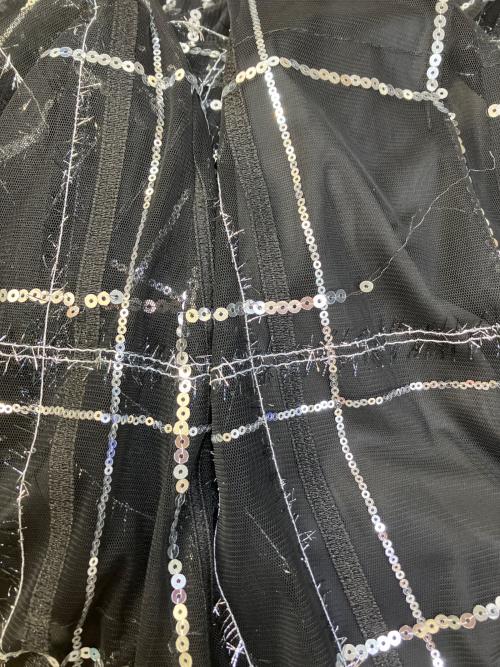 FRAY ID（フレイ アイディー）FRAY ID (フレイ アイディー) シークインチェックドレス ブラック サイズ:Sの古着・服飾アイテム