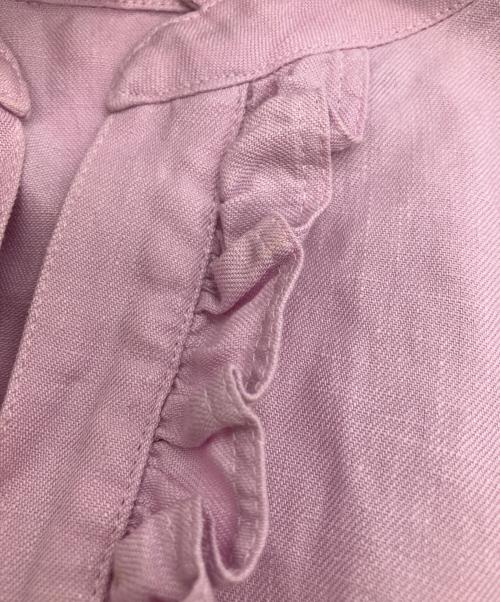 MADISON BLUE（マディソンブルー）MADISON BLUE (マディソンブルー) パフスリーブリネンシャツ ピンク サイズ:ＸＳの古着・服飾アイテム