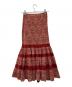 Jean Paul Gaultier FEMME（ジャンポールゴルチェフェム）の古着「総柄パワーネットスカート」｜レッド
