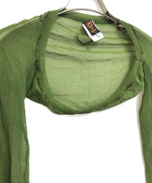 Jean Paul GAULTIER（ジャンポールゴルチェ）Jean Paul GAULTIER (ジャンポールゴルチェ) パワーネットボレロカーディガン オリーブ サイズ:Sの古着・服飾アイテム