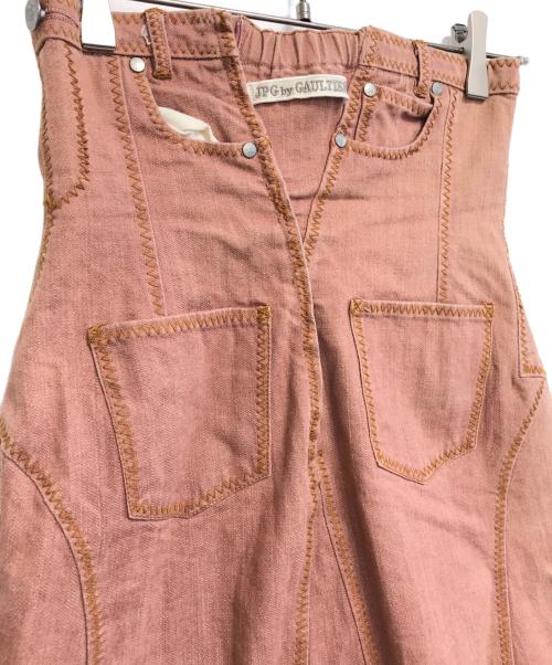 JPG（ジャンポールゴルチエ）JPG (ジャンポールゴルチエ) デニムスカート ピンク サイズ:40の古着・服飾アイテム