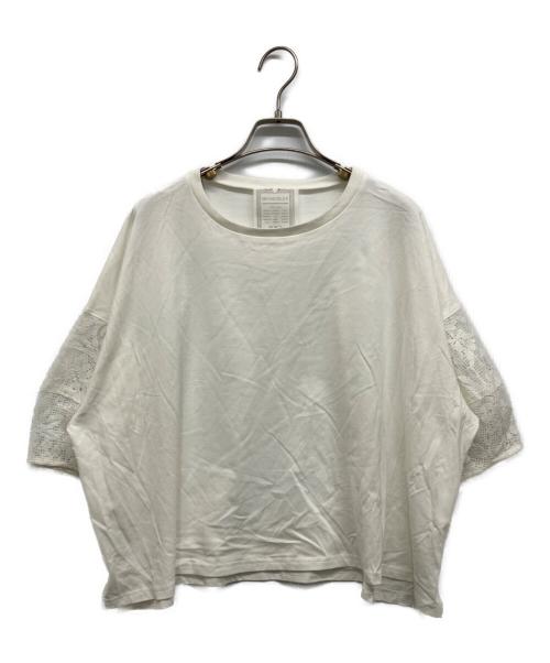 BEARDSLEY（ビアズリー）BEARDSLEY (ビアズリー) BEARDSLEY 袖レースカットソー アイボリー サイズ:Freeの古着・服飾アイテム