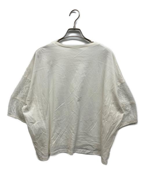 BEARDSLEY（ビアズリー）BEARDSLEY (ビアズリー) BEARDSLEY 袖レースカットソー アイボリー サイズ:Freeの古着・服飾アイテム