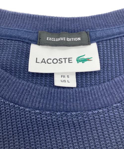 LACOSTE（ラコステ）LACOSTE (ラコステ) BEAUTY&YOUTH (ビューティーアンドユース) 1トーン ショートスリーブTシャツ ネイビー サイズ:Lの古着・服飾アイテム