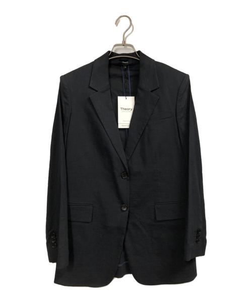theory（セオリー）theory (セオリー) Good Crunch Wash Straight Blazer J ネイビー サイズ:00 未使用品の古着・服飾アイテム