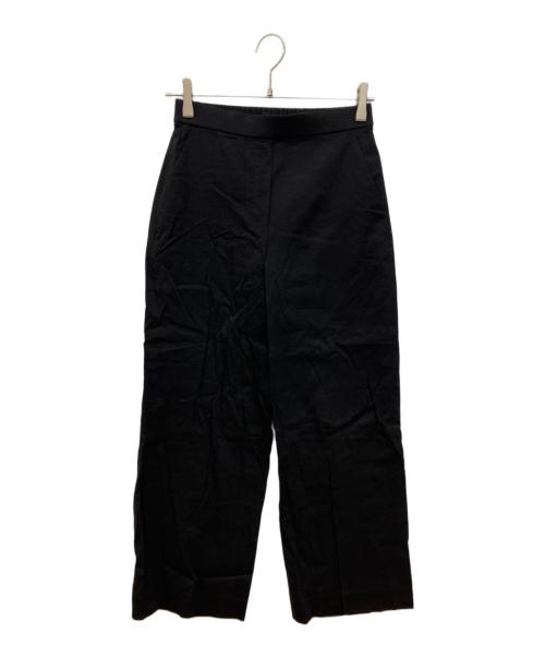 theory（セオリー）theory (セオリー) Good Crunch Wash Straight Pull On Pant　スラックス　リネン混パンツ ブラック サイズ:00 未使用品の古着・服飾アイテム