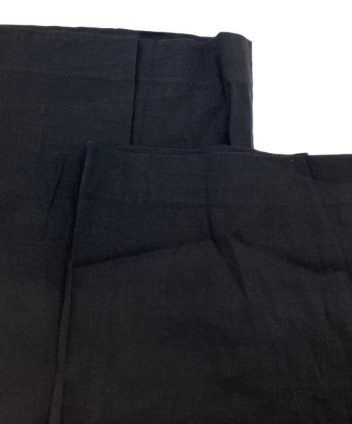 theory（セオリー）theory (セオリー) Good Crunch Wash Straight Pull On Pant　スラックス　リネン混パンツ ブラック サイズ:00 未使用品の古着・服飾アイテム