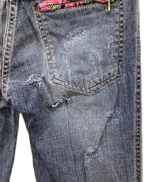 DOLCE & GABBANA（ドルチェ＆ガッバーナ）DOLCE & GABBANA (ドルチェ＆ガッバーナ) ダメージ加工デニムパンツ ブルー サイズ:36の古着・服飾アイテム