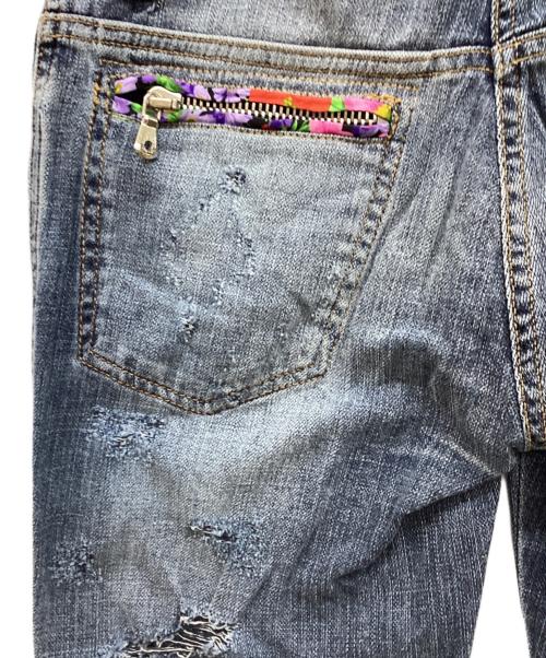 DOLCE & GABBANA（ドルチェ＆ガッバーナ）DOLCE & GABBANA (ドルチェ＆ガッバーナ) ダメージ加工デニムパンツ ブルー サイズ:36の古着・服飾アイテム