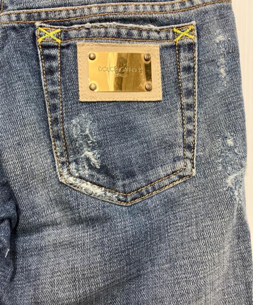 DOLCE & GABBANA（ドルチェ＆ガッバーナ）DOLCE & GABBANA (ドルチェ＆ガッバーナ) ダメージ加工フレアデニム ブルー サイズ:36の古着・服飾アイテム