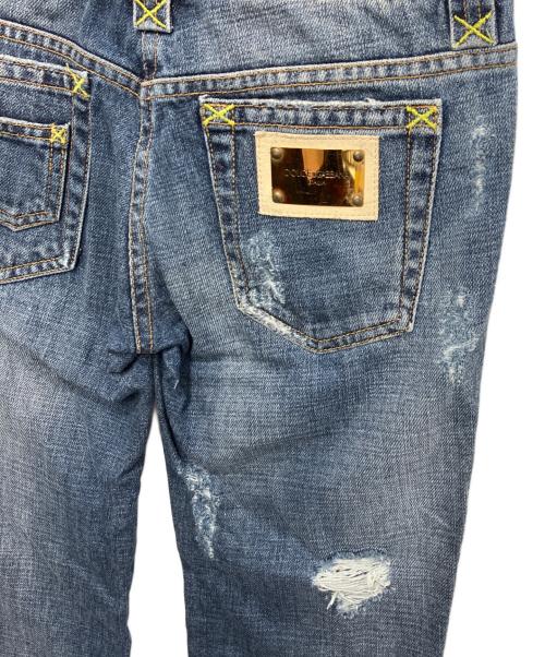 DOLCE & GABBANA（ドルチェ＆ガッバーナ）DOLCE & GABBANA (ドルチェ＆ガッバーナ) ダメージ加工フレアデニム ブルー サイズ:36の古着・服飾アイテム