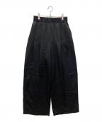 journal standard L'essageジャーナルスタンダード レサージュ）の古着「サテンワイドイージーパンツ」｜ブラック