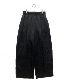 journal standard L'essage（ジャーナルスタンダード レサージュ）の古着「サテンワイドイージーパンツ」｜ブラック