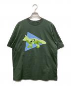 maison kitsuneメゾンキツネ）の古着「プリントTシャツ」｜カーキ