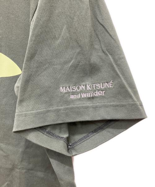 maison kitsune（メゾンキツネ）maison kitsune (メゾンキツネ) プリントTシャツ カーキ サイズ:2の古着・服飾アイテム