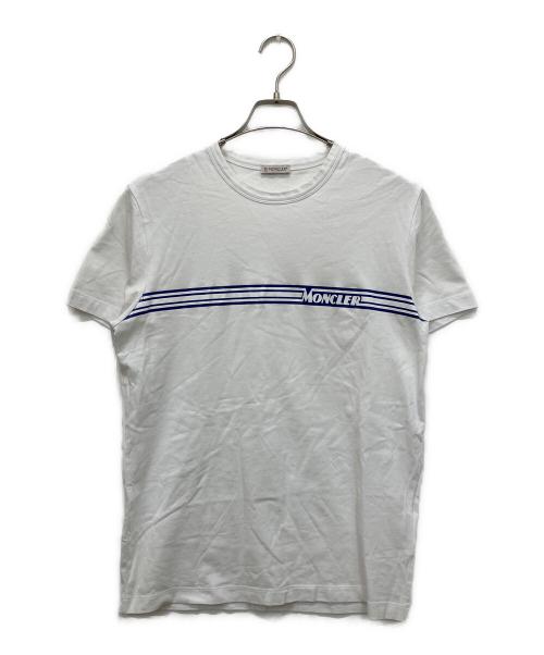 MONCLER（モンクレール）MONCLER (モンクレール) ロゴプリントTシャツ ホワイト サイズ:Lの古着・服飾アイテム